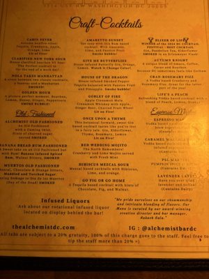 Menu photo 8 The Alchemist DC Washington, DC, DC