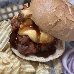 Betsy Ross Restaurant & Bar - BBQ pulled pork sandwich with beer cheese