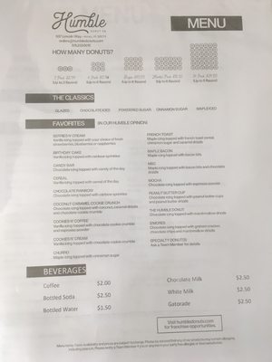 Menu photo 1 Humble Donuts Ames, IA