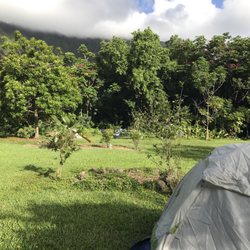 Kahua Lehua Campground - That's camp site 13 you looking at ova der