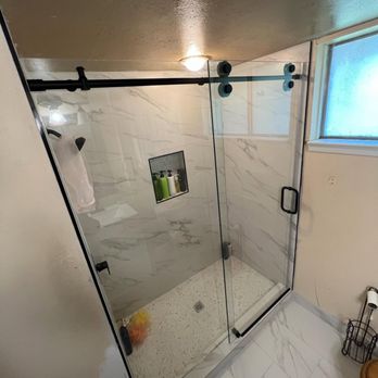 Integrity Glass - Barn Style slider - Glass & Mirrors Near Me Integrity Glass - Barn Style slider - Glass & Mirrors Near Me