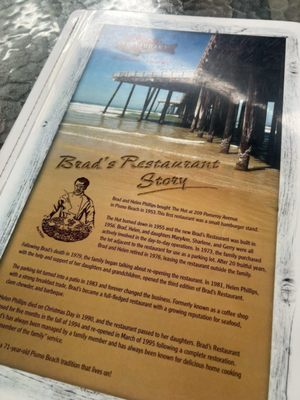 Menu photo 1 Brad's Restaurant Pismo Beach, CA Menu photo 1 Brad's Restaurant Pismo Beach, CA