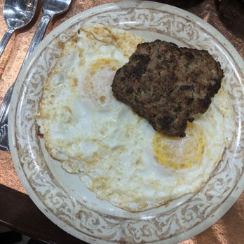 Another Broken Egg Cafe - Over medium eggs with house made sausage patties - Breakfast & Brunch Near Me - Houston, Texas Another Broken Egg Cafe - Over medium eggs with house made sausage patties - Breakfast & Brunch Near Me - Houston, Texas