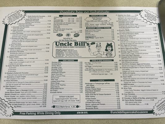 Menu photo 2 Uncle Bill’s Pancake House Wildwood, NJ Menu photo 2 Uncle Bill’s Pancake House Wildwood, NJ