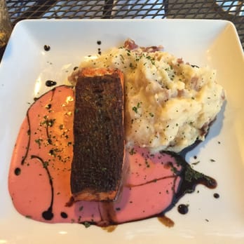 Salt and Iron - The salmon (substituted potatoes for the corn salad) - Seafood Near Me - Edmonds, Washington Salt and Iron - The salmon (substituted potatoes for the corn salad) - Seafood Near Me - Edmonds, Washington
