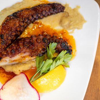 Meyhouse - Ahtapot (parts of $40 three-course lunch +$9) Mesquite-grilled Octopus w/ Paprika Butter - Turkish Near Me - Palo Alto, California