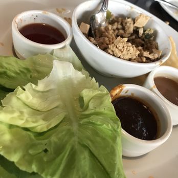 Yard House - Chicken Lettuce Wraps. Make sure to ask for extra lettuce leaves. (Sp?) - New American Near Me - Cincinnati, Ohio Yard House - Chicken Lettuce Wraps. Make sure to ask for extra lettuce leaves. (Sp?) - New American Near Me - Cincinnati, Ohio