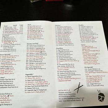 OG Chan's - Menu - Cantonese Near Me - El Paso, Texas