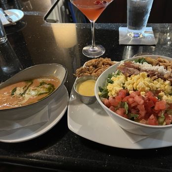 Second Street American Bistro - Tomato bisque soup, chopped Cobb salad, Cosmo. - American Near Me - Williamsburg, Virginia