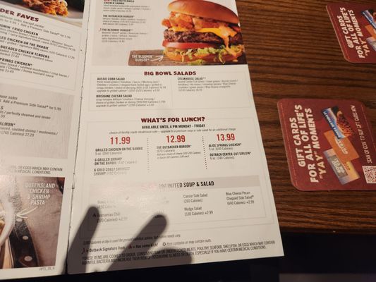 Menu photo 1 Outback Steakhouse Fort Myers, FL Menu photo 1 Outback Steakhouse Fort Myers, FL