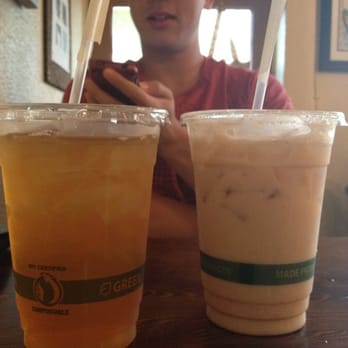 Peace Café - Mauna Kea iced tea ($1.95) and chai latte ($4.25) - Vegan Near Me - Honolulu, Hawaii Peace Café - Mauna Kea iced tea ($1.95) and chai latte ($4.25) - Vegan Near Me - Honolulu, Hawaii