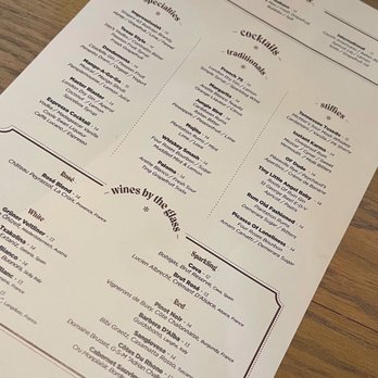 The Bluebird Bar - Menu - New American Near Me - West Newton, Massachusetts