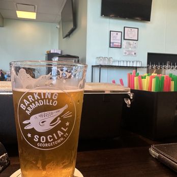 Barking Armadillo Social - Best brewery beer in town - love the K9 Blonde that supports our local law enforcement - Beer Bar Near Me - Georgetown, Texas