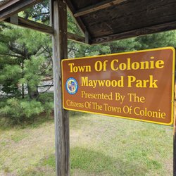 Maywood Pocket Park - Signage at entrance