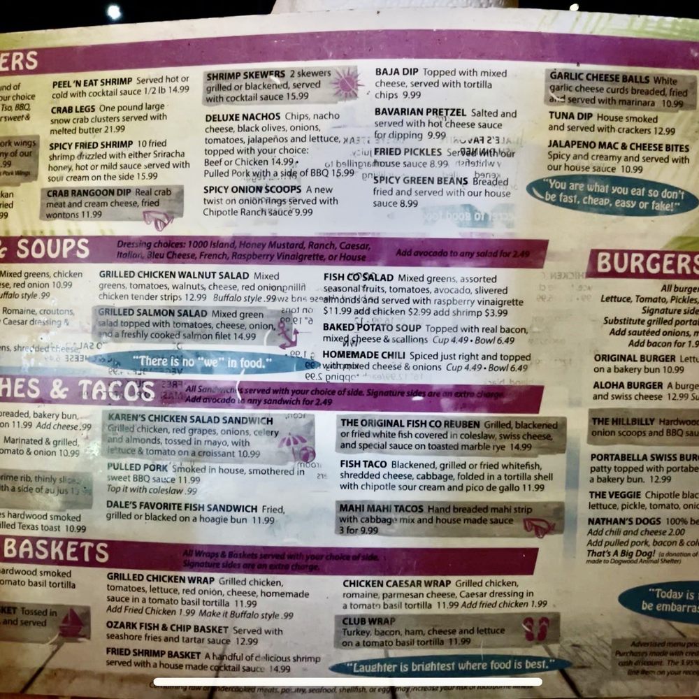 The Fish & Co - 2021 summer menu - New American Near Me - Camdenton, Missouri The Fish & Co - 2021 summer menu - New American Near Me - Camdenton, Missouri