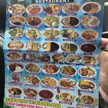 El Taco Loco - a menu for a mexican restaurant - Mexican Near Me - North Hollywood, California
