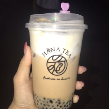Hana Tea - brown sugar milk tea with mini pearls and foam - Bubble Tea Near Me - Honolulu, Hawaii Hana Tea - brown sugar milk tea with mini pearls and foam - Bubble Tea Near Me - Honolulu, Hawaii