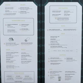 Catch - Menu 7/8/26 - Sushi Bars Near Me - West Hollywood, California