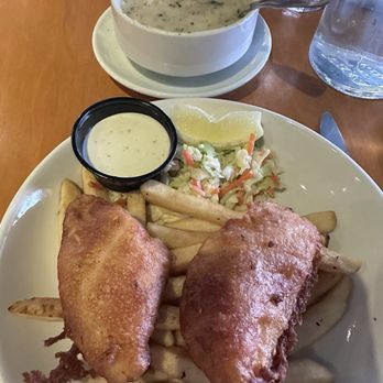 The Fish Peddler - Cup of chowder and fish (halibut) and chips - Seafood Near Me - Tacoma, Washington The Fish Peddler - Cup of chowder and fish (halibut) and chips - Seafood Near Me - Tacoma, Washington