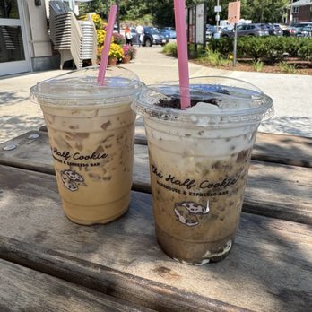 The Half Cookie - Honey bear latte and cookies and cream latte - Desserts Near Me - Newton, Massachusetts The Half Cookie - Honey bear latte and cookies and cream latte - Desserts Near Me - Newton, Massachusetts