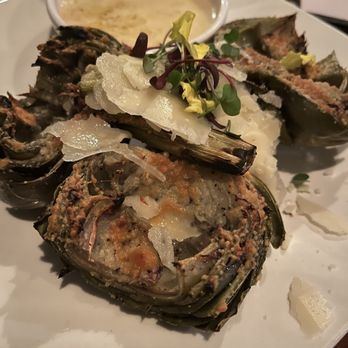 Foretti's - The artichoke special with a creamy Alfredo dipping sauce - Italian Near Me - Corona Del Mar, California