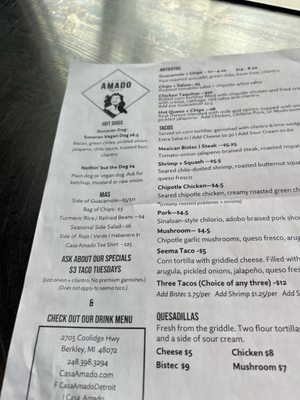 Menu photo 1 Casa Amado Taqueria Berkley, MI Menu photo 1 Casa Amado Taqueria Berkley, MI