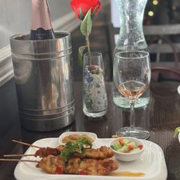 Chicken satay appetizer