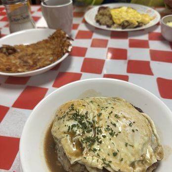 Harry's Café - Cornbeef  Hash Loco moco and Portuguese sausage breakfast special. - Breakfast & Brunch Near Me - Honolulu, Hawaii