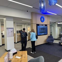 Chase Bank - Short line. Awesome teller named Lake who was just dynamite.