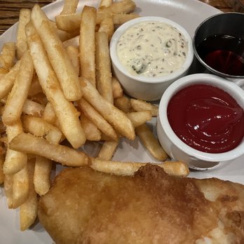 Mass St. Fish House & Raw Bar - Half order of fish and chips - Seafood Near Me - Lawrence, Kansas Mass St. Fish House & Raw Bar - Half order of fish and chips - Seafood Near Me - Lawrence, Kansas