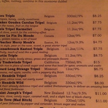 The Porter - Favoring the Tripel portion of the menu. - Pubs Near Me - Atlanta, Georgia The Porter - Favoring the Tripel portion of the menu. - Pubs Near Me - Atlanta, Georgia