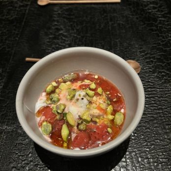 Robin Menlo Park - Coconut ice cream w/ strawberry, pistachio and olive oil - Japanese Near Me - Menlo Park, California Robin Menlo Park - Coconut ice cream w/ strawberry, pistachio and olive oil - Japanese Near Me - Menlo Park, California