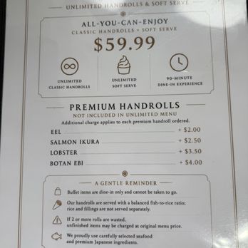 Noriya - AYCE Menu Rules - Sushi Bars Near Me - Brooklyn, New York Noriya - AYCE Menu Rules - Sushi Bars Near Me - Brooklyn, New York