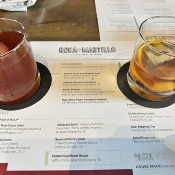 Roca & Martillo - Buffalo Old Fashioned on the left and regular Old Fashioned on the right. - Desserts Near Me - San Antonio, Texas Roca & Martillo - Buffalo Old Fashioned on the left and regular Old Fashioned on the right. - Desserts Near Me - San Antonio, Texas