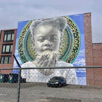 Grounded - Beautiful mural on the side of Grounded. - Cafes Near Me - Washington, DC, District of Columbia