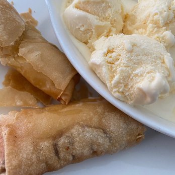 Fuzion Five - Banana lumpia and ice cream. Birthday dessert. - Vietnamese Near Me - Palm Springs, California