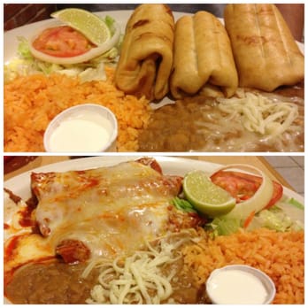 La Hacienda - Chicken chimichangas and shredded beef enchiladas - Mexican Near Me - Madison, Wisconsin