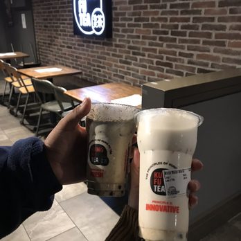 Kung Fu Tea - Oreo Wow and Winter Melon Milk Green Tea - Bubble Tea Near Me - Providence, Rhode Island