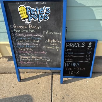 Pete's Pops - Menu - Ice Cream & Frozen Yogurt Near Me - Grafton, Wisconsin