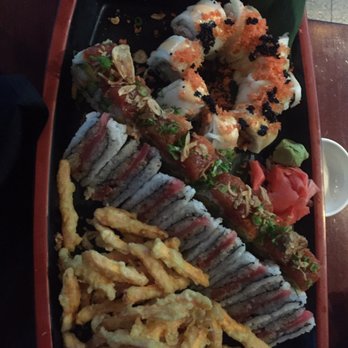Sushi Katana - Front-Spicy Tuna Sandwich Middle-Vegas Roll Back-Rising Sun Roll. All delicious. - Sushi Bars Near Me - Orlando, Florida Sushi Katana - Front-Spicy Tuna Sandwich Middle-Vegas Roll Back-Rising Sun Roll. All delicious. - Sushi Bars Near Me - Orlando, Florida
