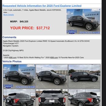 Langdale Ford Auto Repair 215 W Magnolia St Valdosta Ga Phone Number