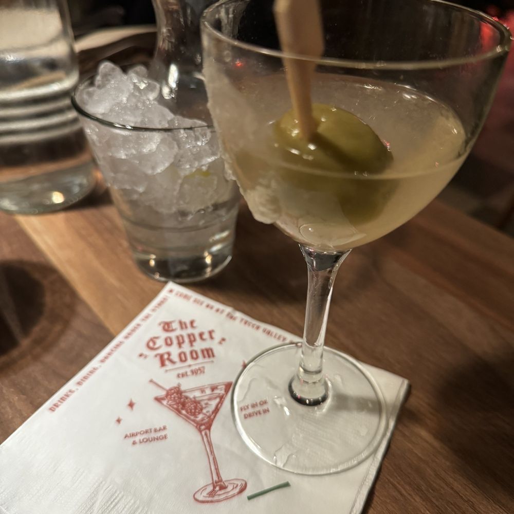The Copper Room - Great martini served with a little carafe with more. - Cocktail Bars Near Me - Yucca Valley, California The Copper Room - Great martini served with a little carafe with more. - Cocktail Bars Near Me - Yucca Valley, California