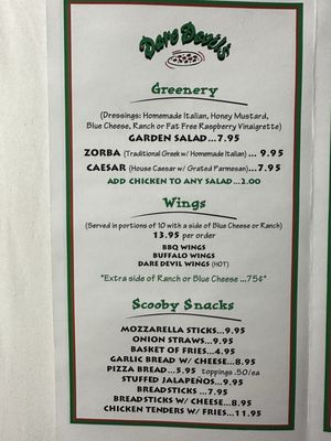 Menu photo 2 Dare Devil's Pizzeria Kill Devil Hills, NC Menu photo 2 Dare Devil's Pizzeria Kill Devil Hills, NC