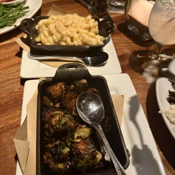 Seasons 52 - Mac and Cheese and Brussel Sprouts (we opted to remove the bacon) - New American Near Me - Lone Tree, Colorado Seasons 52 - Mac and Cheese and Brussel Sprouts (we opted to remove the bacon) - New American Near Me - Lone Tree, Colorado