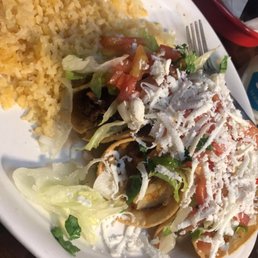 a plate of mexican food