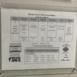 Garden Court Cafe - Menu
