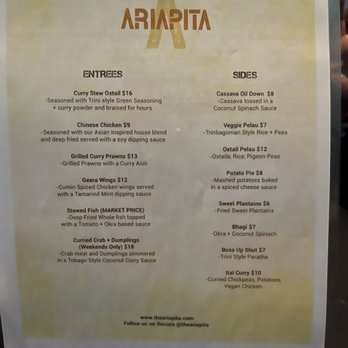 The Ariapita - Food menu - Trinidadian Near Me - Brooklyn, New York The Ariapita - Food menu - Trinidadian Near Me - Brooklyn, New York