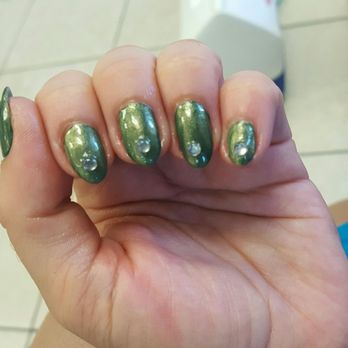 Number One Nails Salon - I brought different gems and stuff, suggested a color mix, and he came out with this. Super cute! - Nail Salons Near Me - Los Angeles, California Number One Nails Salon - I brought different gems and stuff, suggested a color mix, and he came out with this. Super cute! - Nail Salons Near Me - Los Angeles, California
