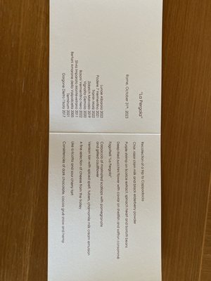 Menu photo 5 La Pergola Rome, RM Menu photo 5 La Pergola Rome, RM