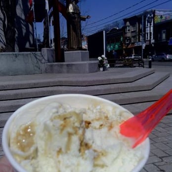 Ed's Real Scoop - Having Creme Brule Ice Cream across the street with the Pope from Ed's Real Scoop. - Ice Cream & Frozen Yogurt Near Me - Toronto, Ontario
